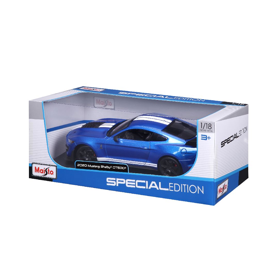 Damaged Box - Maisto 1/18 SE 2020 Shelby GT500 (CFTP) (Blue)