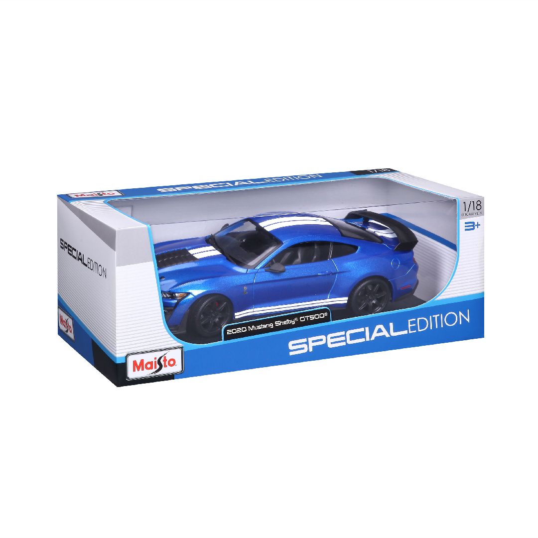 Damaged Box - Maisto 1/18 SE 2020 Shelby GT500 (CFTP) (Blue)