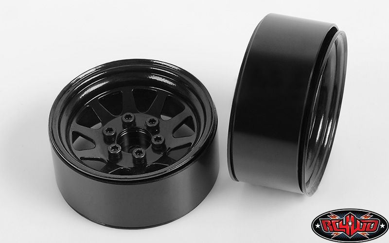 DBOX - RC4WD 1.9" OEM Stamped Steel Beadlock Wheels (Black) (4)