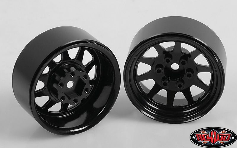 DBOX - RC4WD 1.9" OEM Stamped Steel Beadlock Wheels (Black) (4)