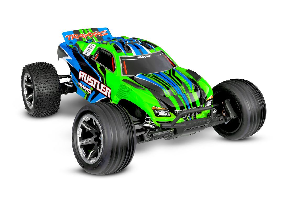 Damaged Box - Traxxas 1/10 Rustler ExtremeHD 2wd RTR - Green