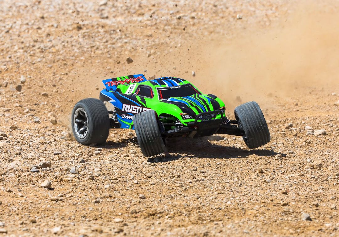 Damaged Box - Traxxas 1/10 Rustler ExtremeHD 2wd RTR - Green