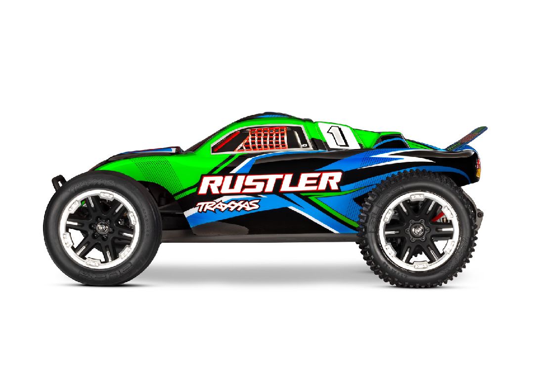 Damaged Box - Traxxas 1/10 Rustler ExtremeHD 2wd RTR - Green