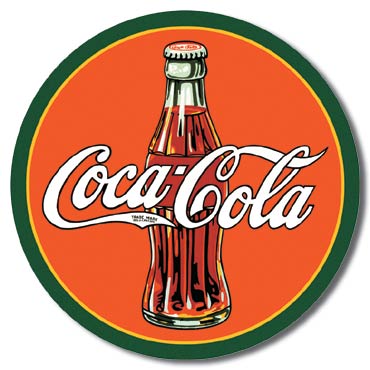 Coca-Cola - Round Tin Sign