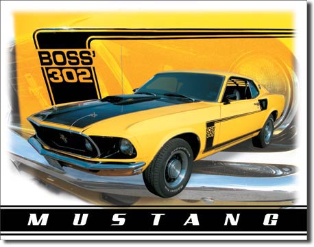 Boss 302 Mustang - Rectangular Tin Sign