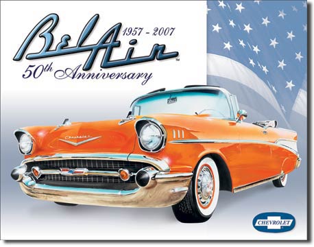 BelAir 1957-2007 50th Anniversary - Rectangular Tin Sign
