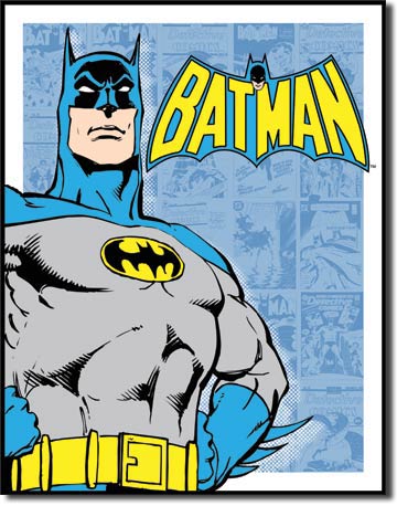 Batman Retro Panels - Rectangular Tin Sign