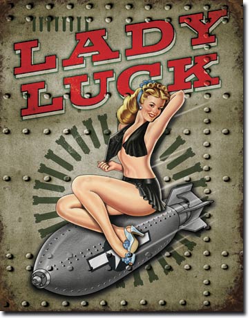Lady Luck - Rectangular Tin Sign