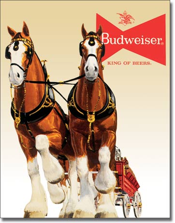 Budweiser King Of Beers - Rectangular Tin Sign