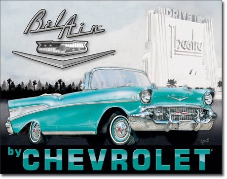 Bel Air by Chevrolet - Rectangular Tin Sign