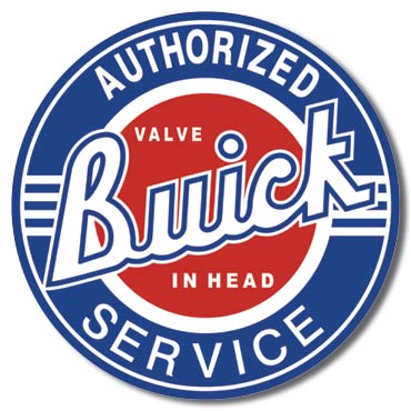 Buick Authorized Service - Round Tin Sign