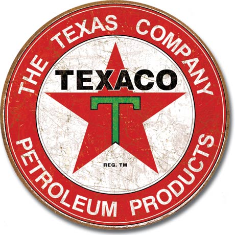 The Texas Company Petroleum Products, Texaco - Round Tin Sign