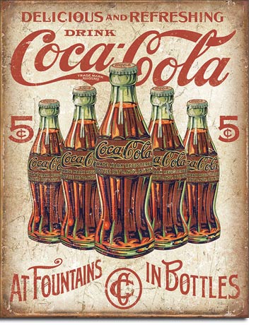Delicious and Refreshing Drink Coca-Cola - Rectangular Tin Sign