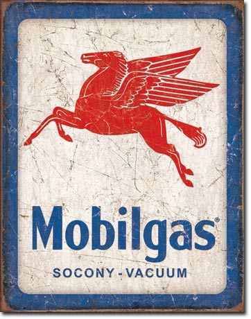 Mobilgas - Rectangular Tin Sign
