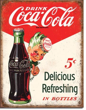 Coca-Cola In Bottles - Rectangular Tin Sign