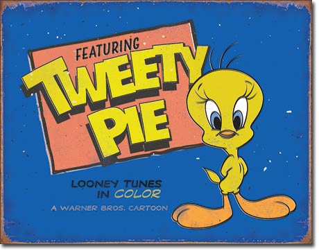 Looney Tunes in Color Featuring Tweety Pie - Rectangular Tin Sign