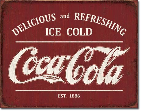 Coca-Cola Est 1886 - Rectangular Tin Sign