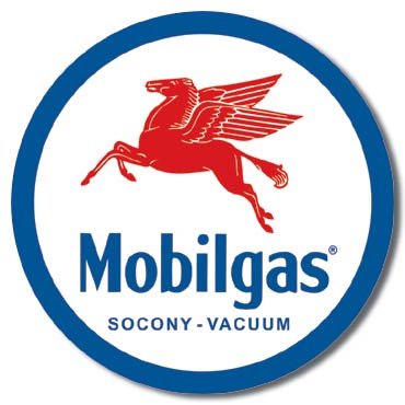 Mobilgas Socony-Vacuum - Round Tin Sign