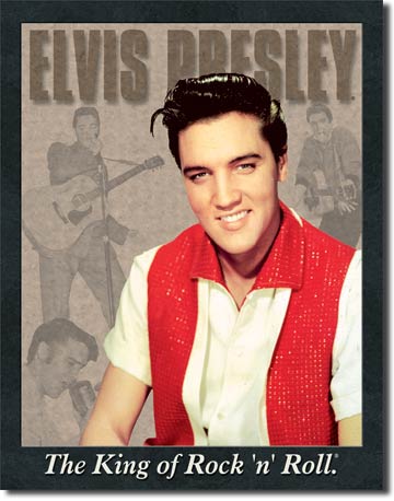 Elvis Presley The King of Rock 'n' Roll - Rectangular Tin Sign