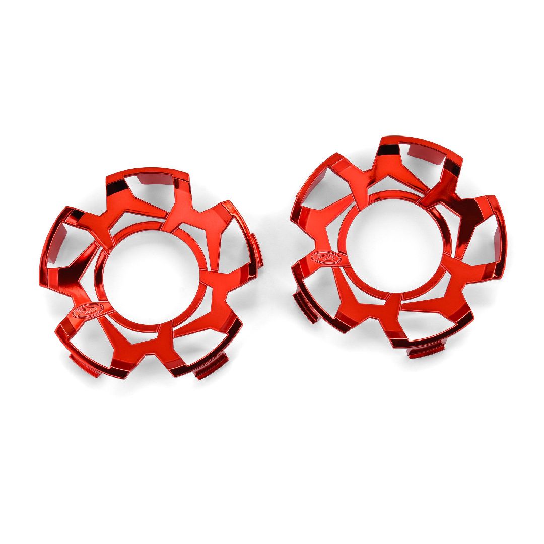 Duratrax Clip-Lck Whl Face Red Chrm for Ripper 5.7 Whl (2)