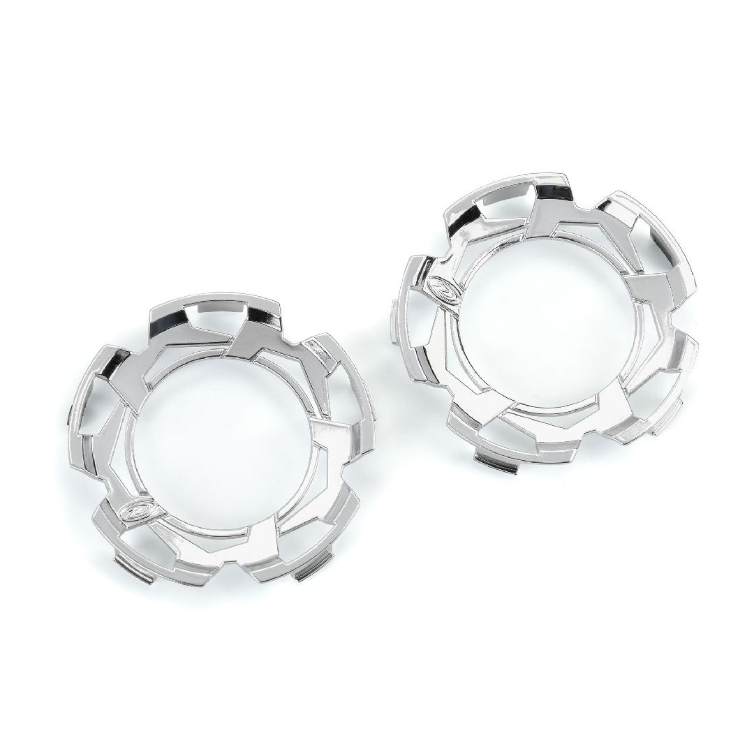 Duratrax Clp-Lck Whl Fce Mirror Chrm for Rpper 2.8 Whl (2)