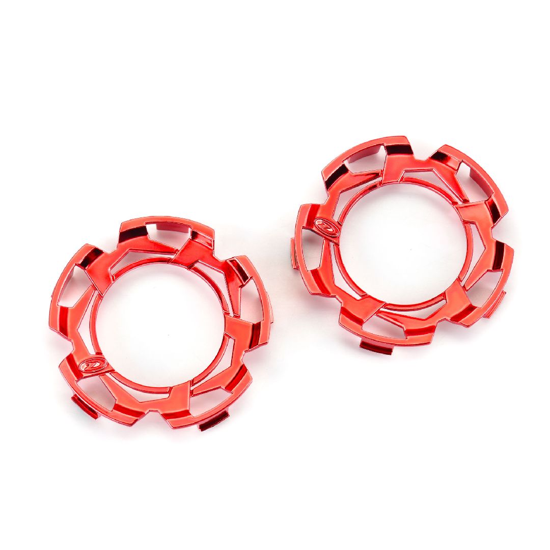 Duratrax Clip-Lck Whl Face Red Chrm for Ripper 2.8 Whl (2)