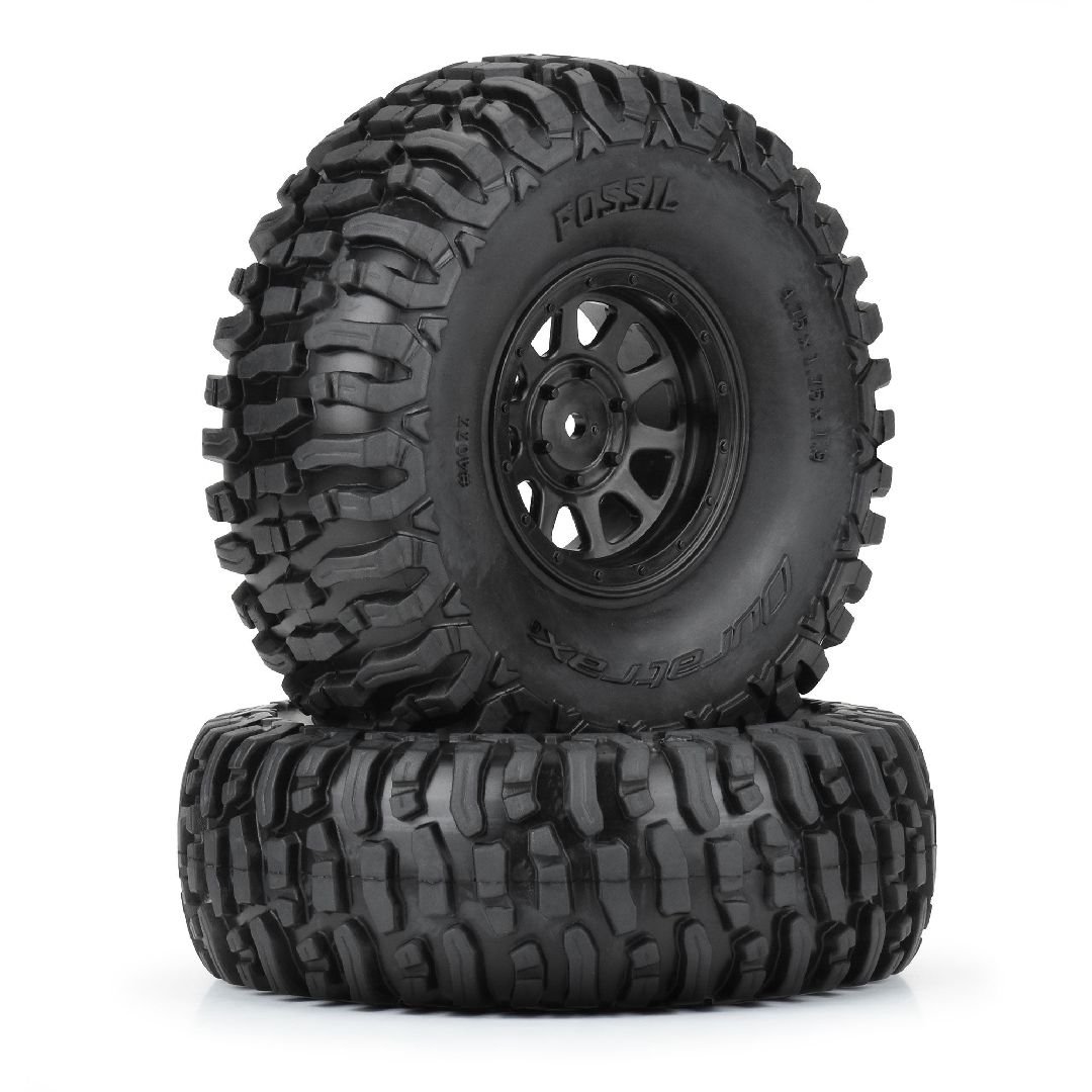 Duratrax 1/10 Fossil Trs Fr/Rr 1.9 MTD 12mm Blk Kodiak (2)