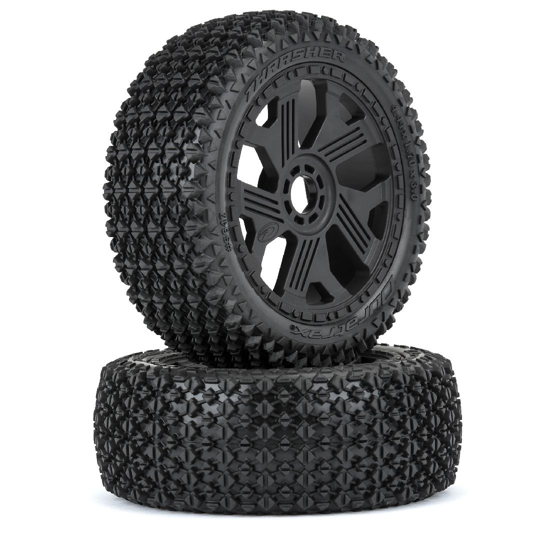 Duratrax Thrasher 1/8 Buggy Tires on Ripper 17mm Hex (2)