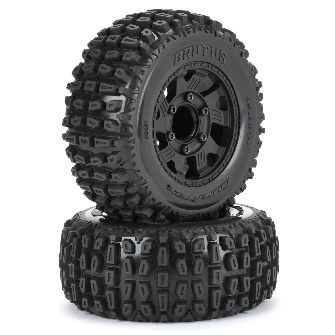 Duratrax Brutus F/R 2.8" Tires on 12mm Black Ripper (2)