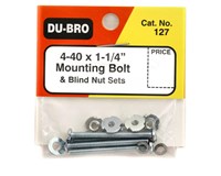 Du-Bro Mounting Bolts & Blind Nuts 4-40 x 1-1/4" (4/pkg) - 6 Pac