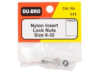 Du-Bro Nylon Insert Lock Nuts 6-32 (4/pkg) - 6 Pack - Click Image to Close