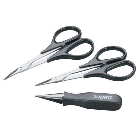 Du-Bro Body Reamer, Scissors (Straight) & Scissors (Curved) Set (1 ea./pkg)