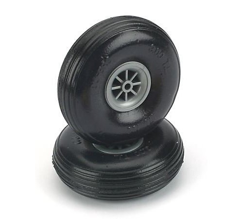 Du-Bro 3-1/4" Dia. Treaded Surface Wheels (2) - Click Image to Close