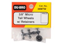 Du-Bro 3/8" Micro Tail Wheel w/ retainers (2) - Click Image to Close
