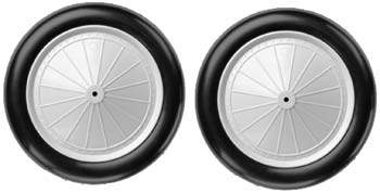 Du-Bro 1/6th Scale (4.66" dia) Vintage Wheels (2) - Click Image to Close