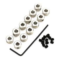 Du-Bro 1/8" Plated Brass Dura-Collars Bulk (12/pkg) - Click Image to Close