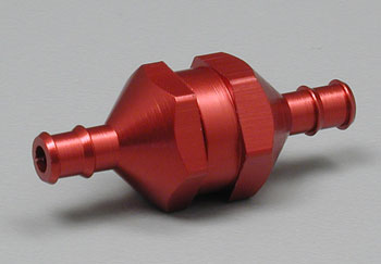 Du-Bro In Line Fuel Filter w/Plug (Red) (1/pkg)