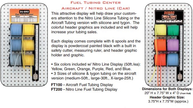 Du-Bro Fuel Tubing Center (Airplane) with Tubing - Click Image to Close