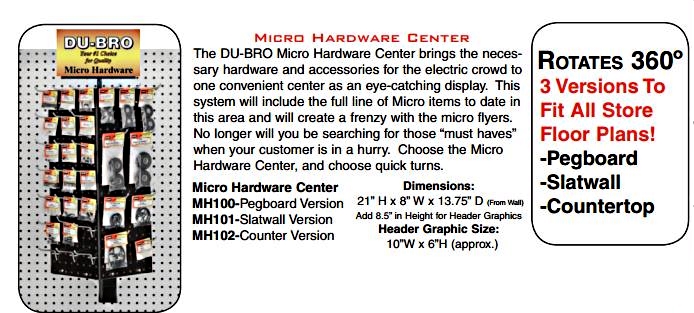 Du-Bro Micro Hardware Center w/Merchandise (Pegboard) - Click Image to Close