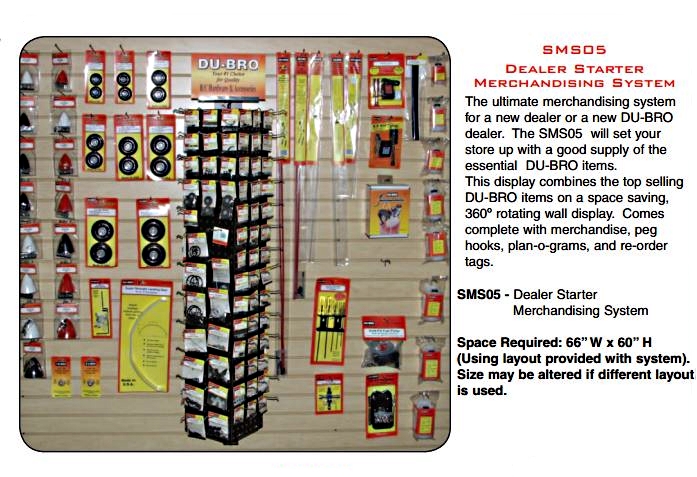 Du-Bro Dealer Starter Rack with Merchandise