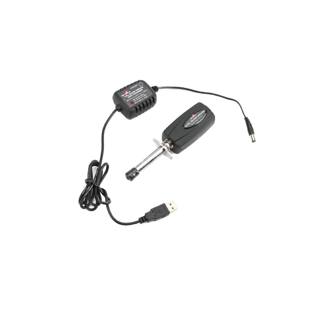 Dynamite LiPo Glow Driver w/ Batt & USB Charger