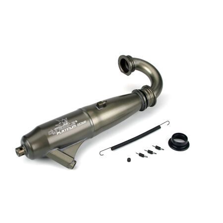 Dynamite 1/8 053 Mid-Range Inline Exhaust Sys:Hard Anodized