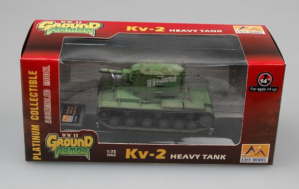 Easy Model 1/72 KV-2 tank with Early Russian Green