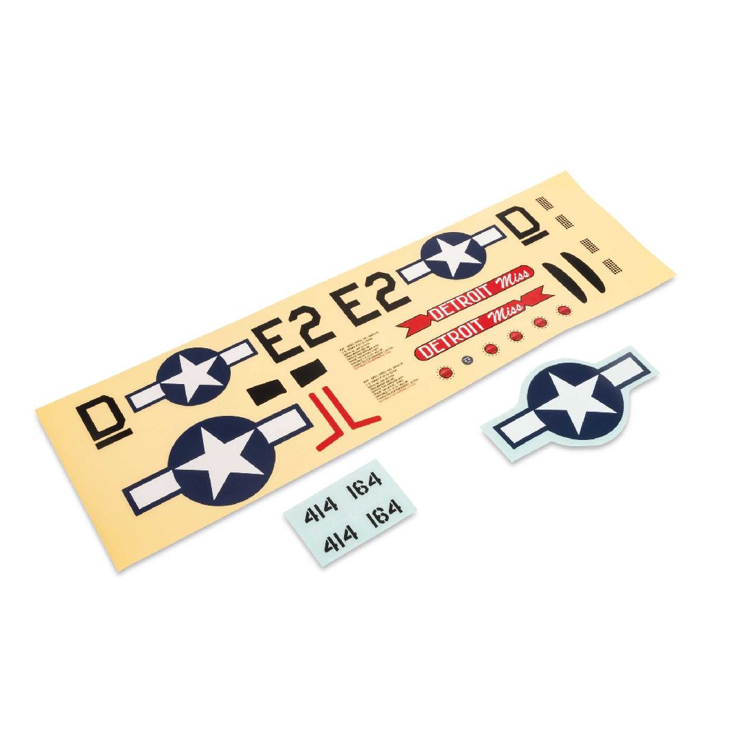 E-Flite Decal Sheet: UMX P-51 "Detroit Miss"