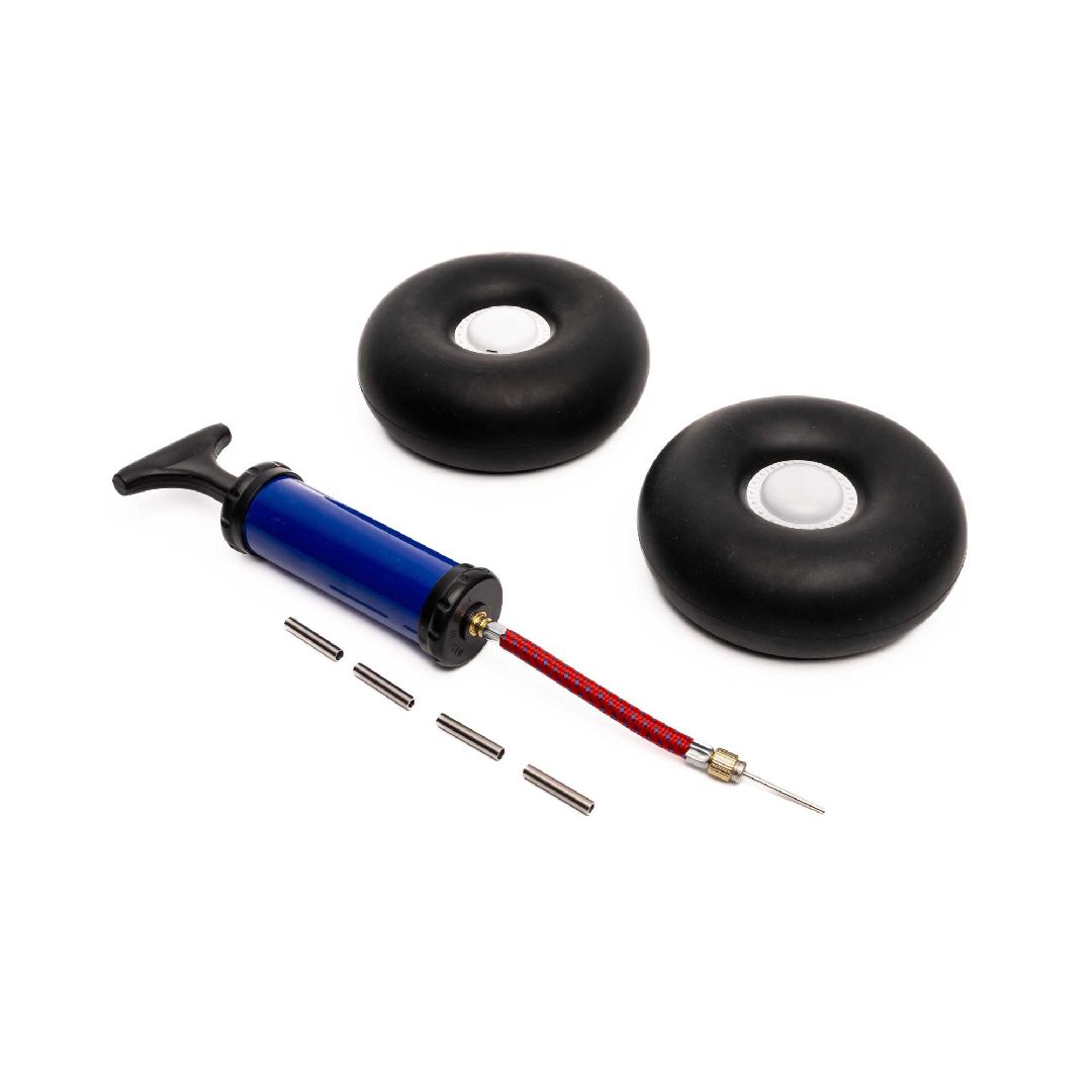 E-Flite Inflatable Tundra Tire/Beadlock Set w/Pump, 5.5"