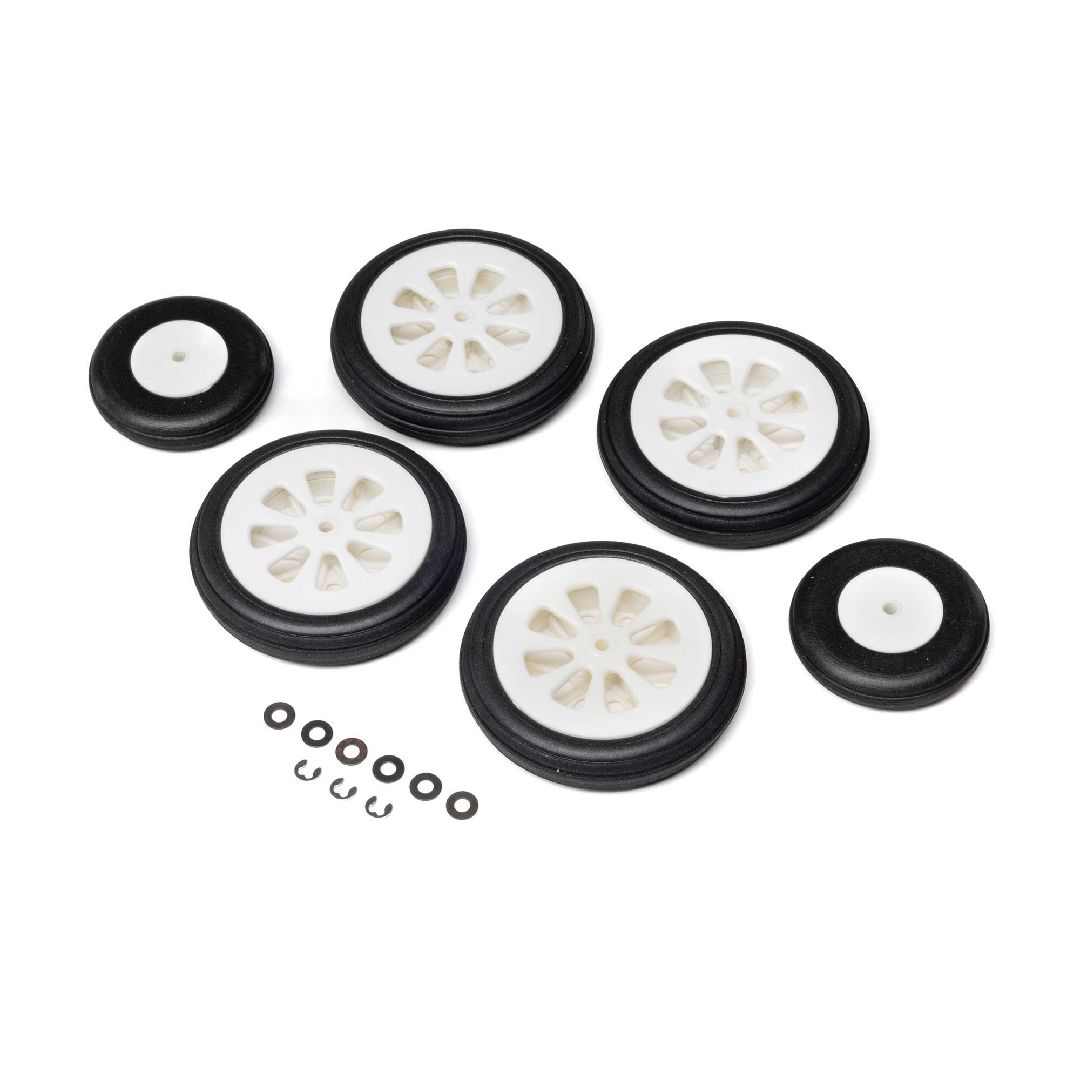 E-Flite Wheel Set: Airbus A320neo 1.5m Airliner 64mm EDF Jet