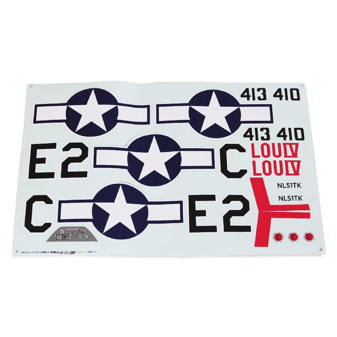 E-Flite Decal Set: P-51D 1.5m