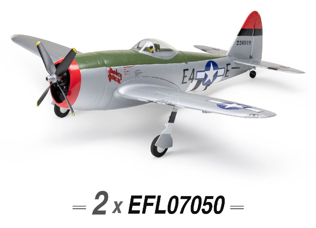 E-Flite Micro P-47 Thunderbolt 625mm w/Retracts BNF Basic(QTY 2)