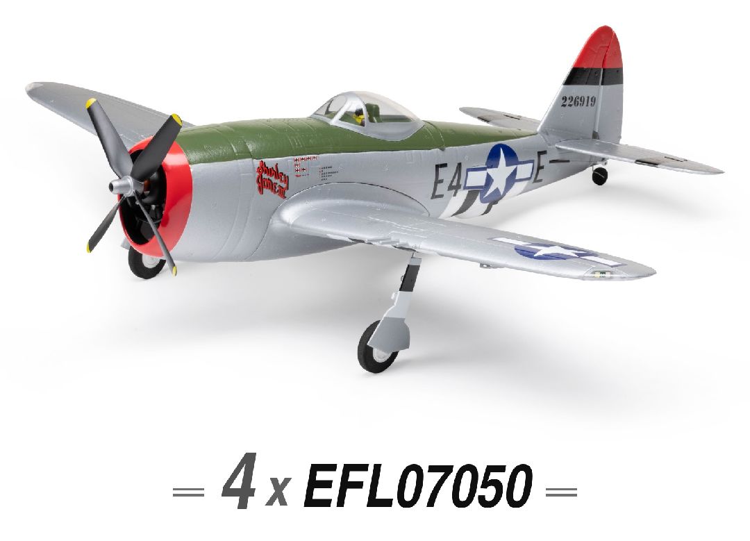 E-Flite Micro P-47 Thunderbolt 625mm w/Retracts BNF Basic(QTY 4)