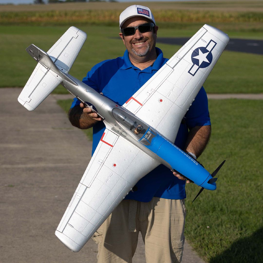 E-Flite P-51D Mustang 1.2m with Smart PNP